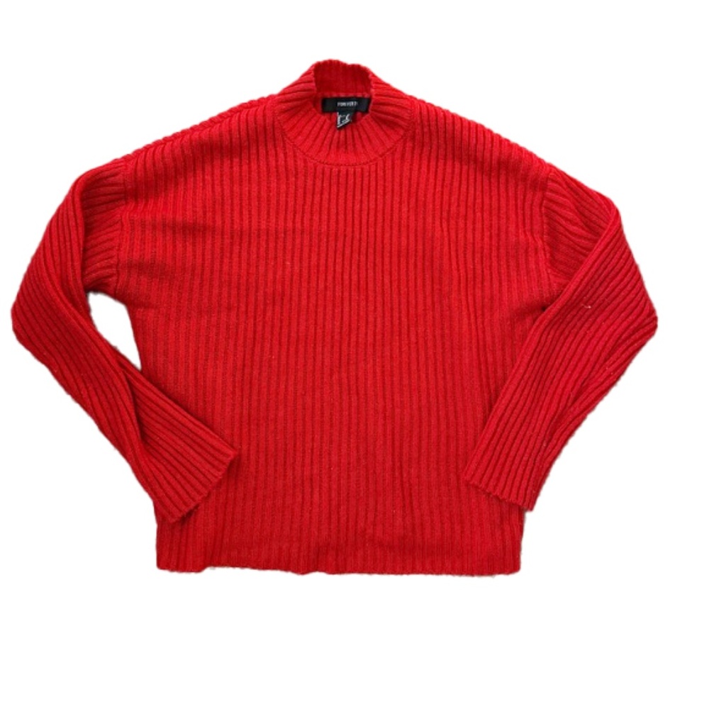✨4 for $15✨ Forever 21 Red Mockneck sweater Christmas Valentine's Day
